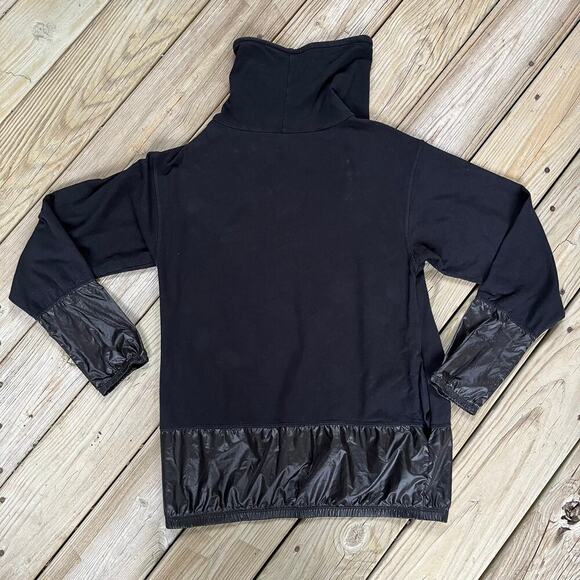 Splits 59 Black Long Sleeve Funnel Neck Top With Drawstring Size L - Picture 2 of 8